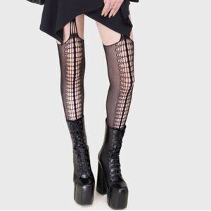 KIHILIST Crescent Carnage Cut Out Stretch L-XXL Stockings NEW WITH TAGS
